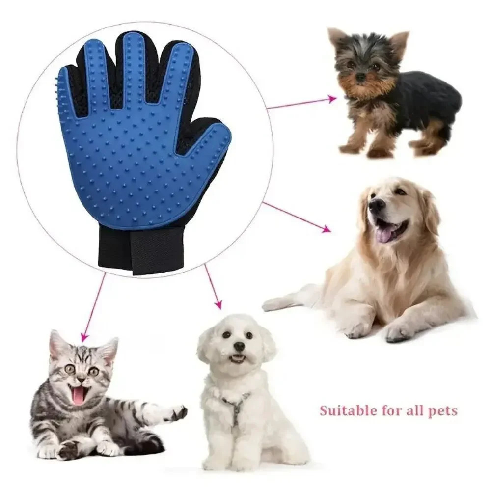 Pet Grooming Glove Brush For Cats and Dogs